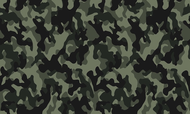 A camuflagem militar de textura repete o fundo padrão vetorial sem costura
