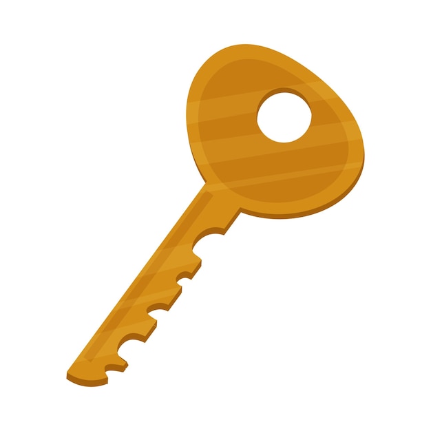 Vetor a chave para o apartamento seguro ou casa ilustração vetorial isolada no fundo branco