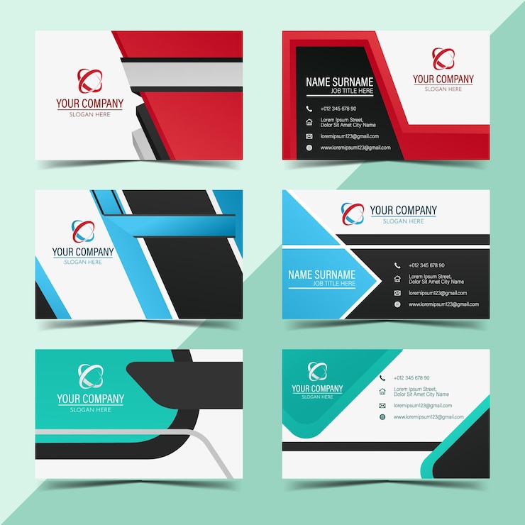 Vetor a collection of business cards including one that says  pompeii