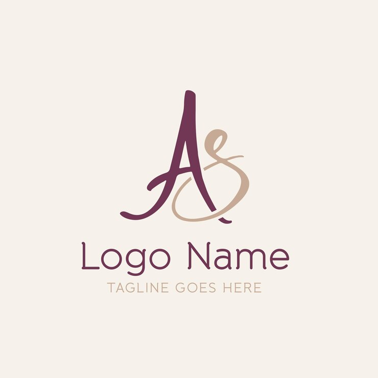 A e S iniciais Modelo de conceitos de design de logotipo com texto de espaço reservado download de vetor editável