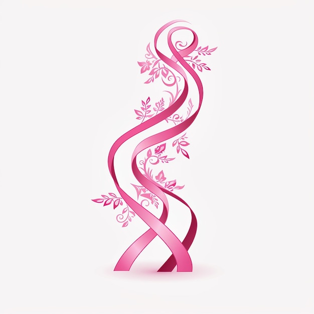 Vetor a fita rosa de dukas 2021 é uma fita rosa claro para câncer de mama, uma fita verde escuro.