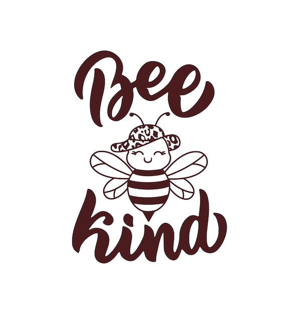 A frase de inscrição bee kind a citação e dizendo