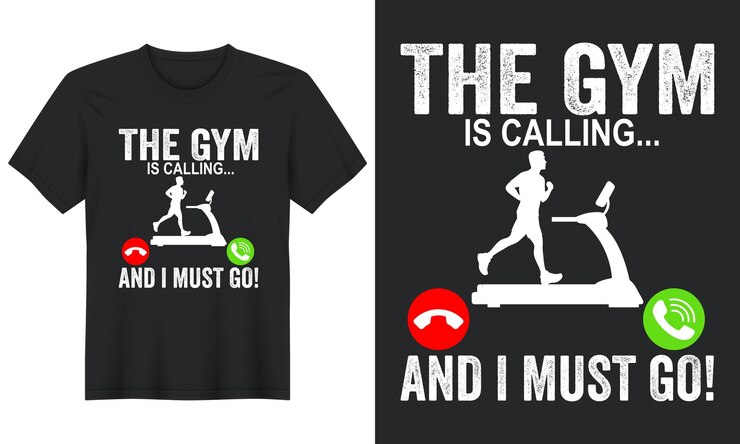 Vetor a ginástica está chamando e eu devo ir!, design de camiseta de ginástica