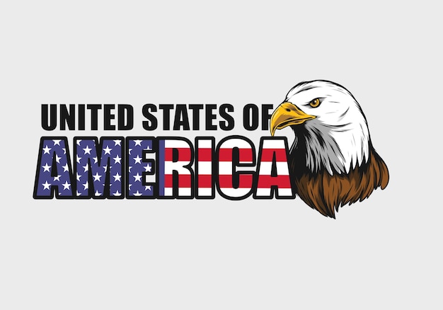 A ilustração de design dos Estados Unidos pode ser usada para o logotipo da mascote e muito mais