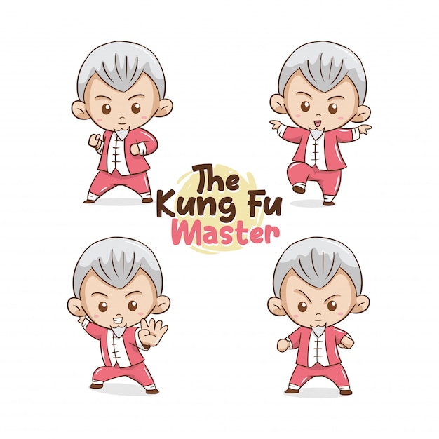 A ilustração principal do kung fu bonito