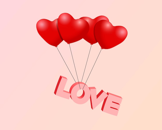 a ilustração vetorial de amor de inscrição