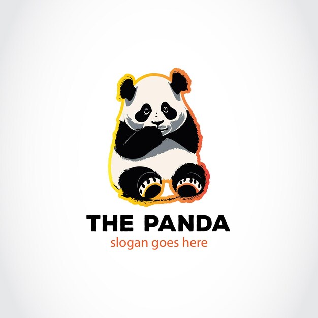 Vetor a ilustração vetorial do panda ou o logotipo vetorial