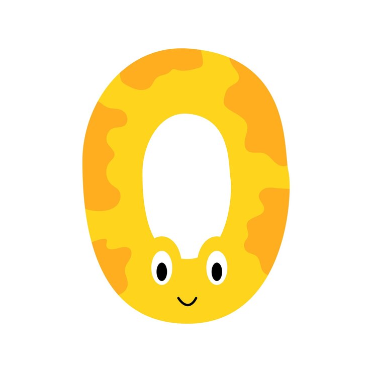 Vetor a letra o. símbolo do alfabeto do monstro. isolado no fundo branco. ilustração vetorial.