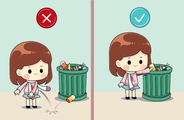 A menina não deve se espalhar pela ilustração de arte