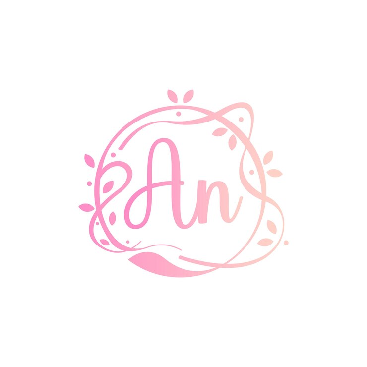 Vetor a n an vector de beleza logotipo inicial logotipo de caligrafia da assinatura inicial moda de casamento jewerly