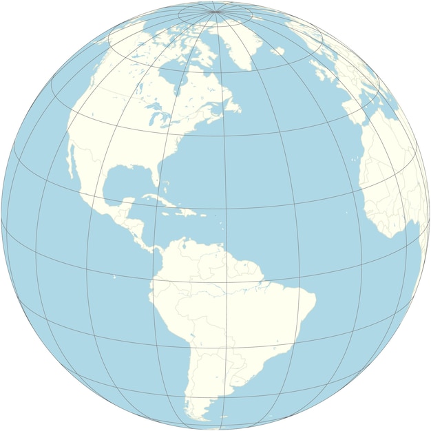 A projeção ortográfica do mapa do mundo com anguilla em seu centro um território britânico de ultramar