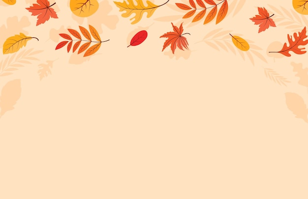 Vetor a queda colorida do outono deixa a ilustração floral do fundo com folha de bordo