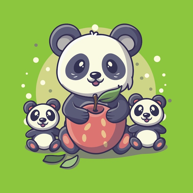 Vetor a realeza dos desenhos animados do panda.