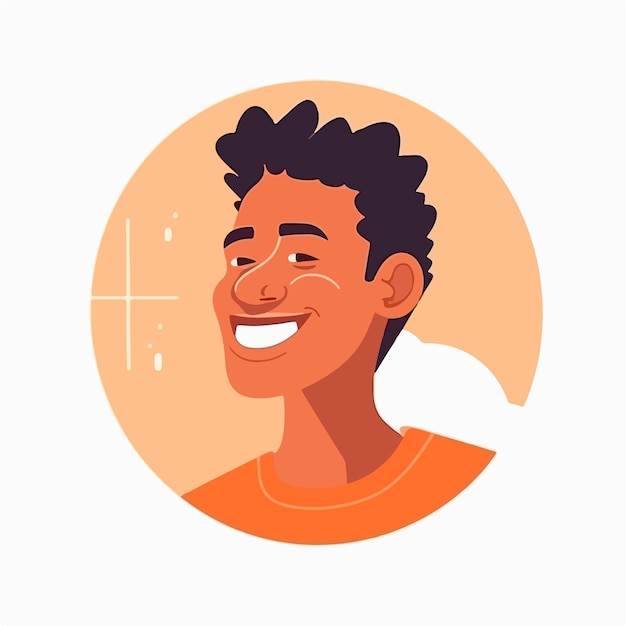 a Retrato e avatar de homem Riso e alegria sorriso e calma Diversidade de personagens