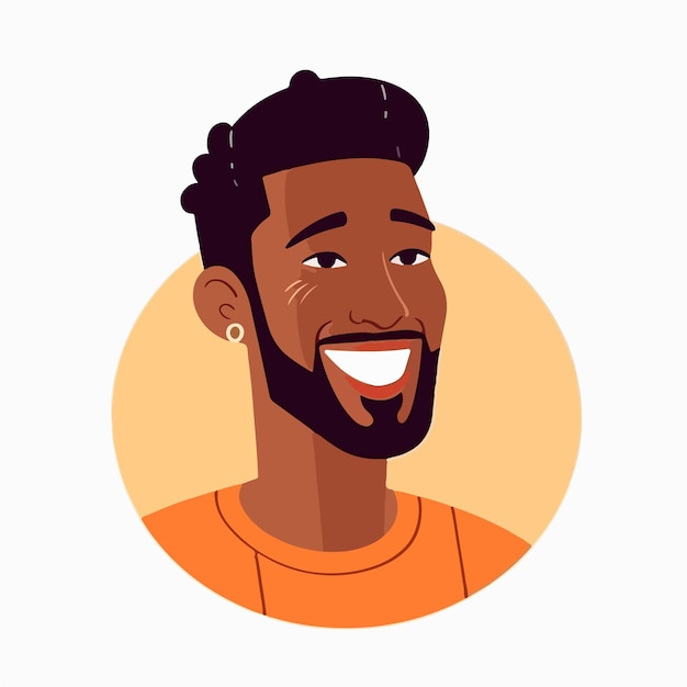 a Retrato e avatar de homem Riso e alegria sorriso e calma Diversidade de personagens