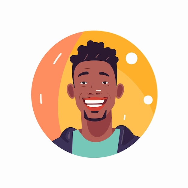 a Retrato e avatar de homem Riso e alegria sorriso e calma Diversidade de personagens