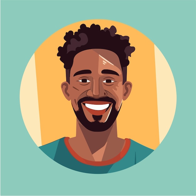 a Retrato e avatar de homem Riso e alegria sorriso e calma Diversidade de personagens