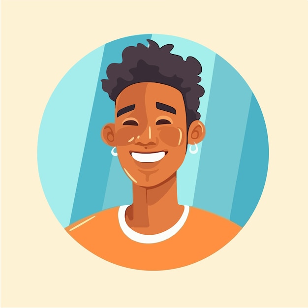 a Retrato e avatar de homem Riso e alegria sorriso e calma Diversidade de personagens