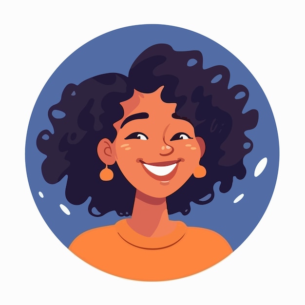 a Retrato e avatar de menina Riso e alegria sorriso e calma Diversidade de personagens