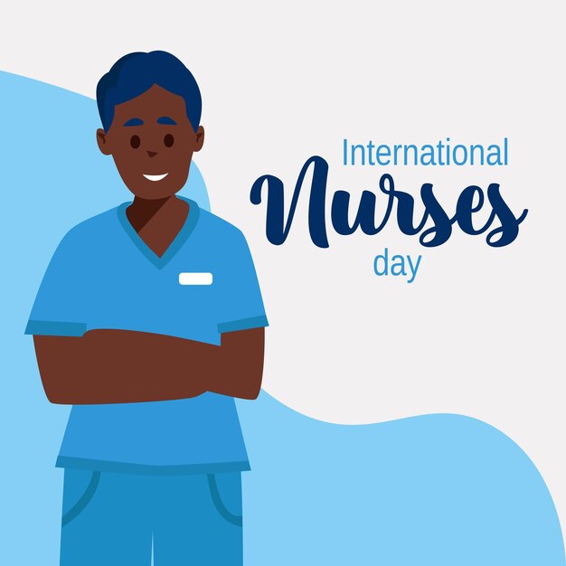 Vetor a semana nacional das enfermeiras é observada nos estados unidos de 6 a 12 de maio de cada ano