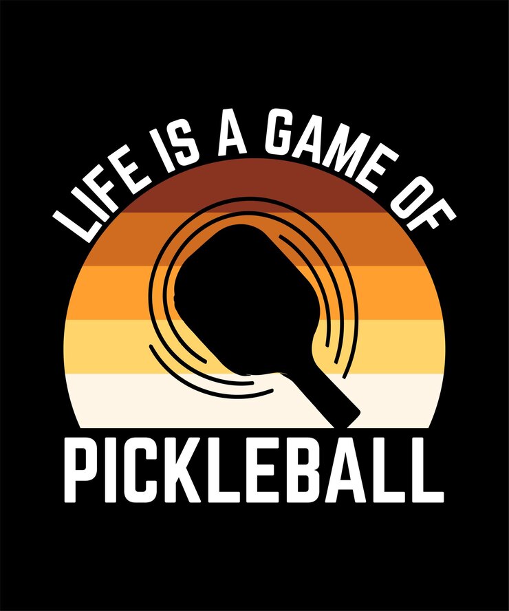 Vetor a vida é um jogo de pickleball t-shirt design