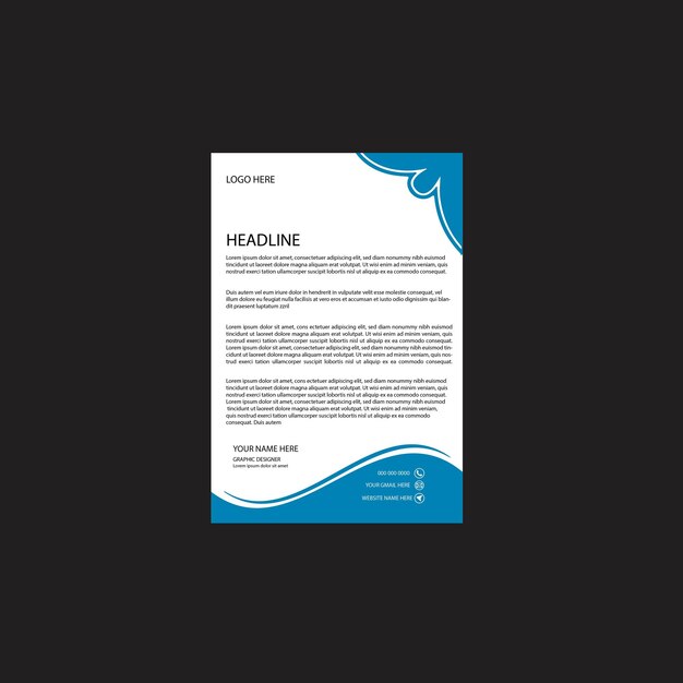 a4 marca de negócios de negócios de papel de carta limpa identidade corporativa corporativa carta corporativa