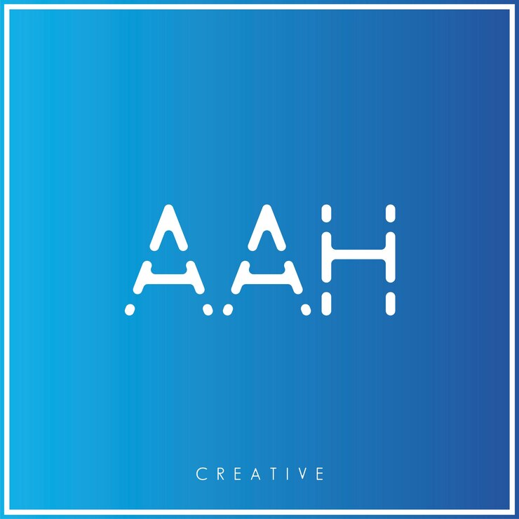 Vetor aah creative vector latter logo design minimal latter logo premium vector ilustração monograma