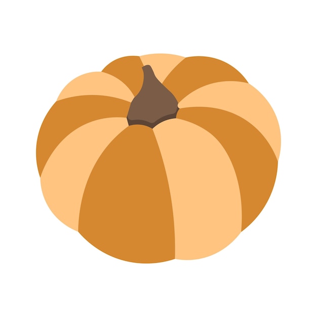 Abóbora com frutas. outono halloween ou símbolo de abóbora de ação de graças. projeto liso. abóbora laranja sim
