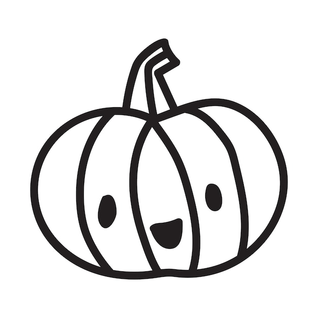 como desenhar doodle abóbora para o halloween. ilustração vetorial 11801125  Vetor no Vecteezy