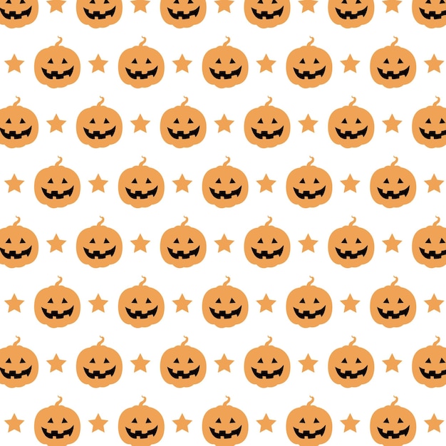 Abóbora de halloween sem costura de fundo vector