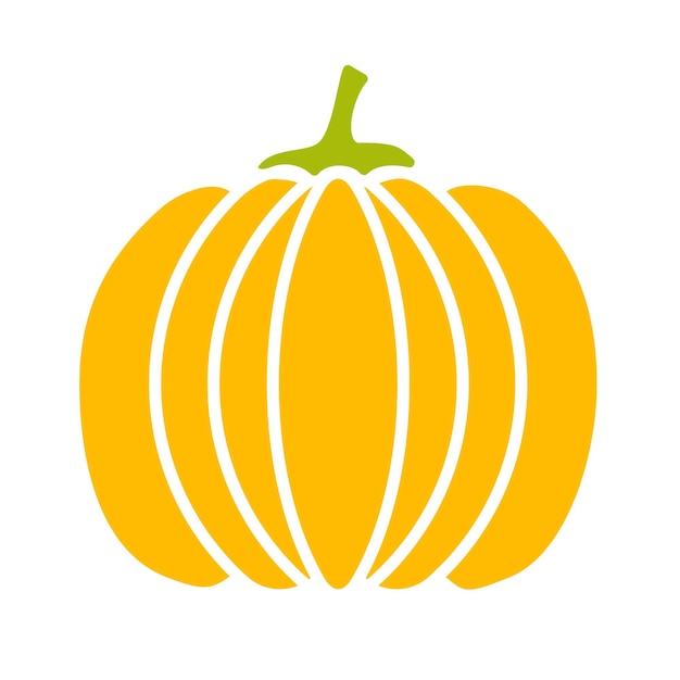 Abóbora um ícone de logotipo de cor vetorial plana para sites halloween ou feriado de ação de graças