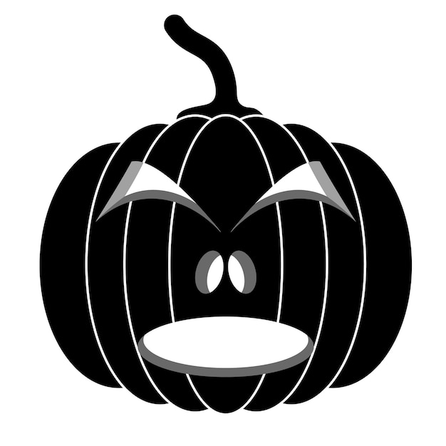 Abóboras pretas para ilustração vetorial de halloween
