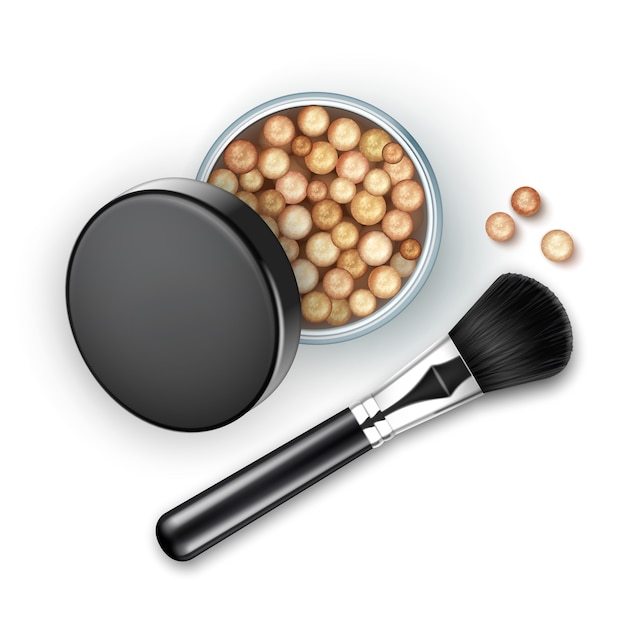 Abra a caixa bronzing pearls com black cap rouge balls