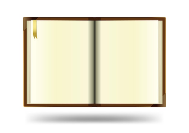 Abra o caderno com fundo branco