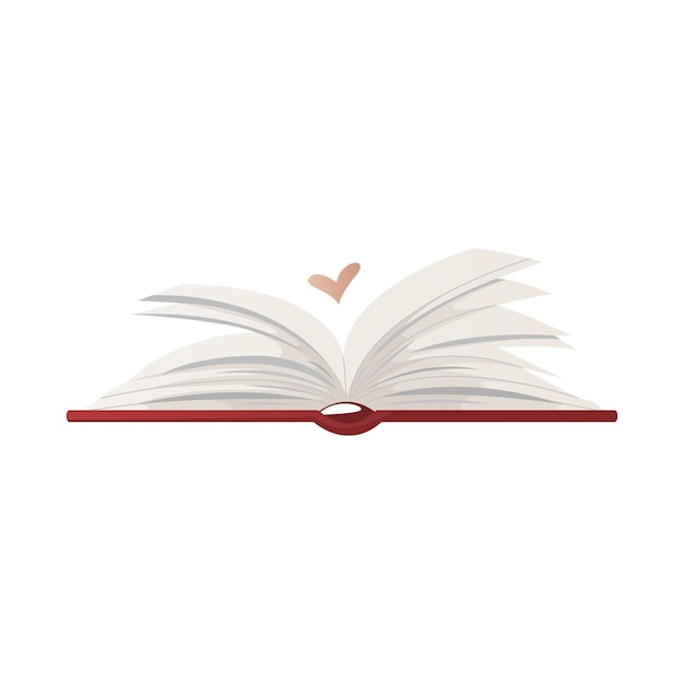 Abra um livro enorme com coração Livro de educação de imaginação de fantasia Livraria livro de biblioteca de livraria