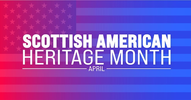 Abril é o modelo de fundo do mês da herança escocesa americana conceito de feriado