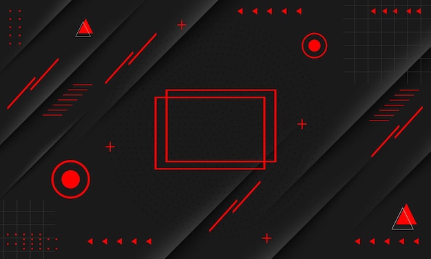 Vetor abstarct fundo vermelho preto geométrico