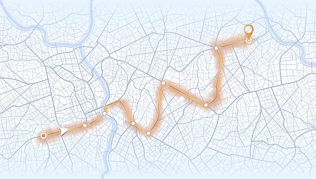 Vetor abstração de transporte de fundo mapa de rua de fundo mapa de ruas proporção de tela larga digital