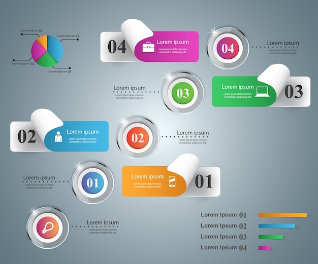 Abstract 3d digital infographic