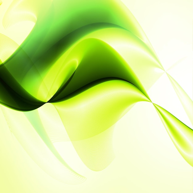 Abstract background green wave