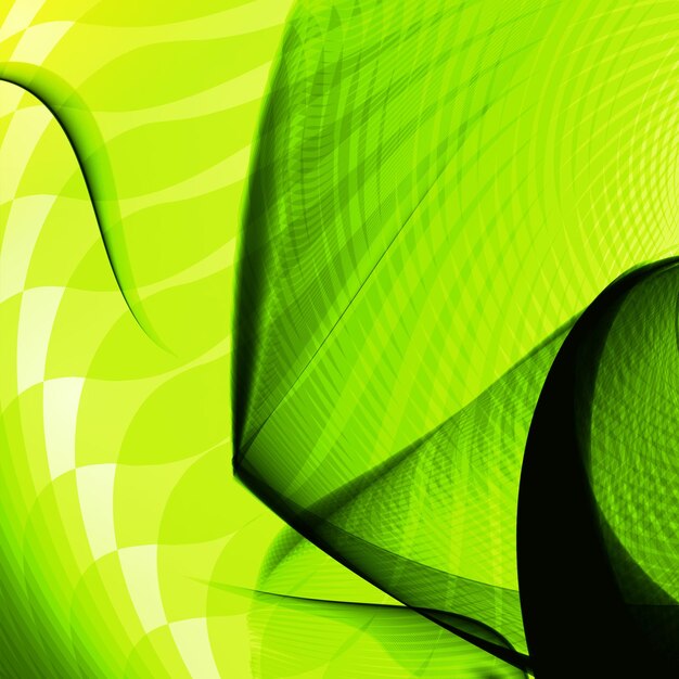 Abstract background green wave