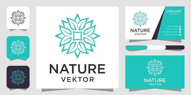 Abstract floral logo design