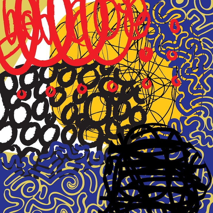 Vetor abstract grunge geometric doodle pattern line art hand drawn vector background and art prints (patrão de rabiscos geométricos de linha desenhado à mão)