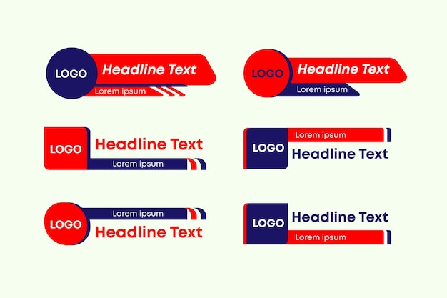 Vetor abstract news lower third design pack