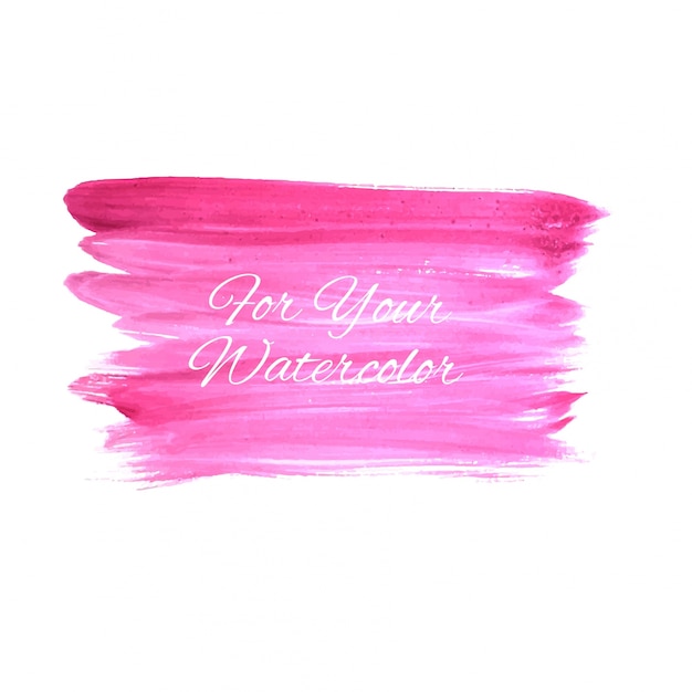 Abstract pink watercolor stroke brush background vector