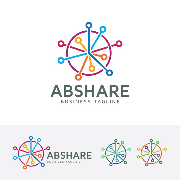 Abstract share vector logo template