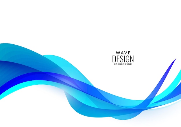 Abstract stylish blue wave design background