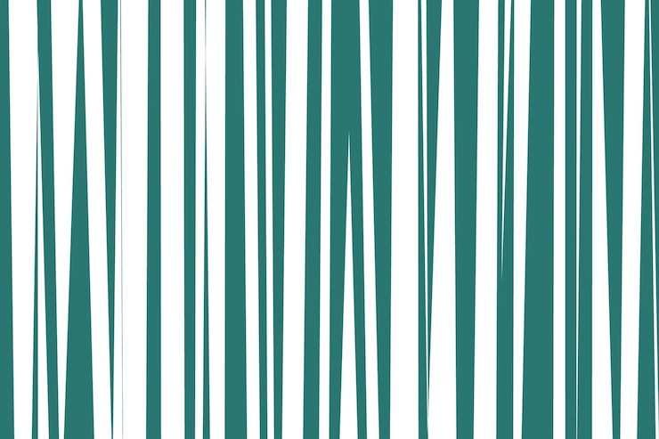 Vetor abstract teal e branco padrão de listras verticais com espessura de linha variável em design moderno