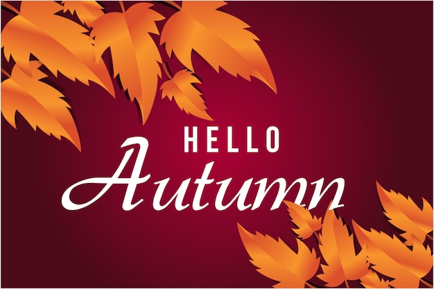Abstract vector illustration fundo de venda de outono com folhas de outono