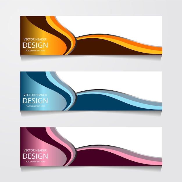 Abstract web banner design background or header templates